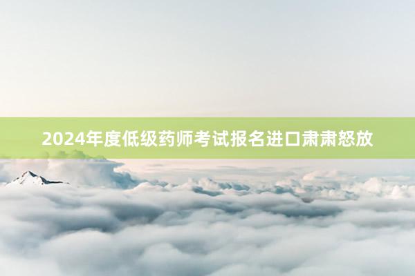 2024年度低级药师考试报名进口肃肃怒放